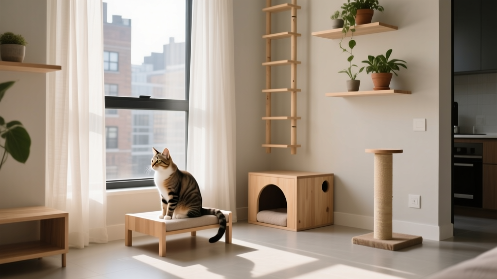 When cats behavior in small house