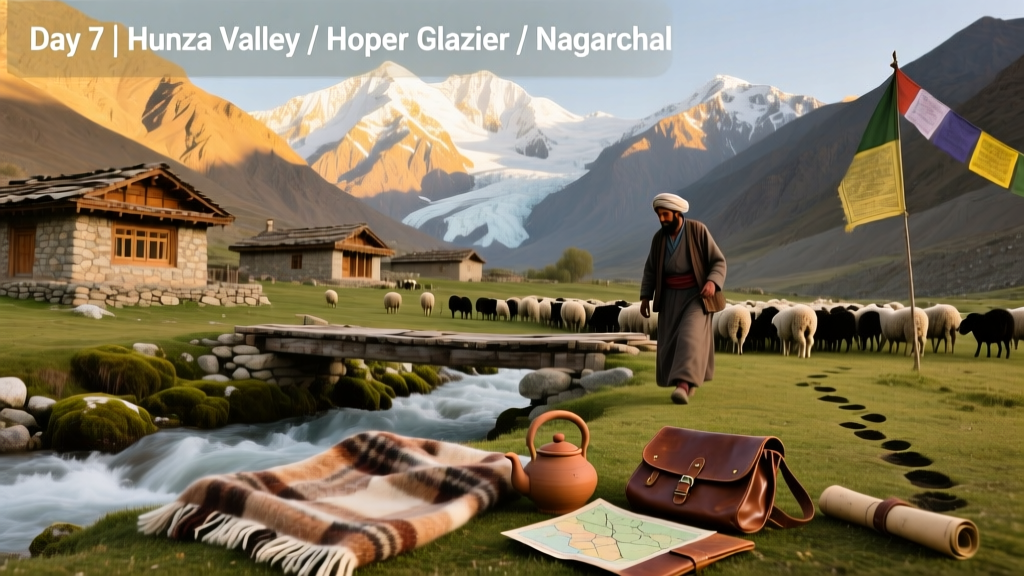 Day 7: Hunza Valley, Hoper Glacier, and Nagar Valley — A High-Altitude Triad of Geology, Culture, and Resilience