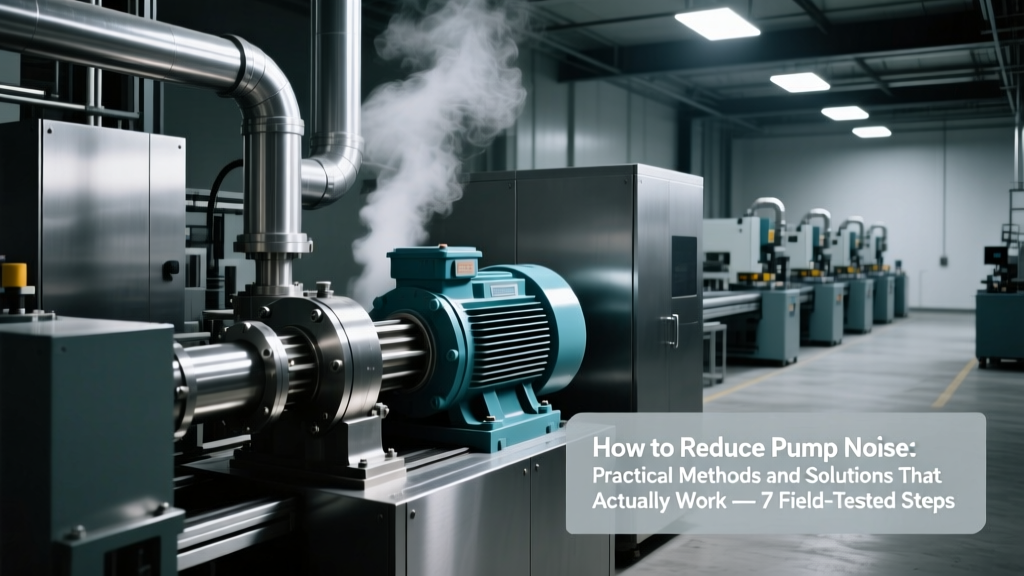 7 Field-Tested Ways to Reduce Pump Noise (ISO 4871)