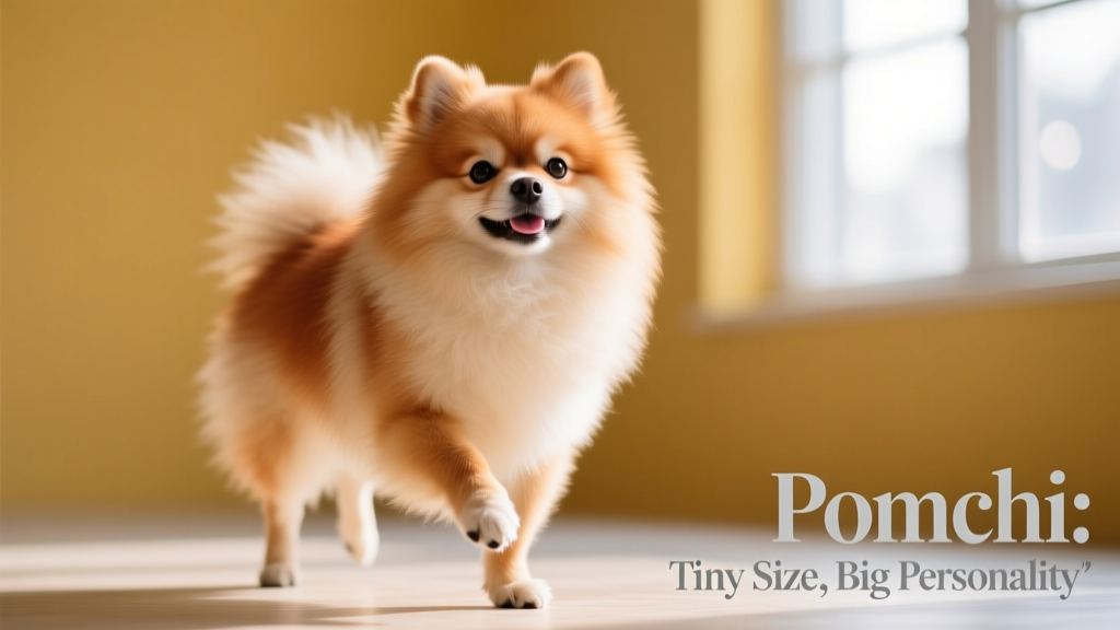 pomchi with yellow background
