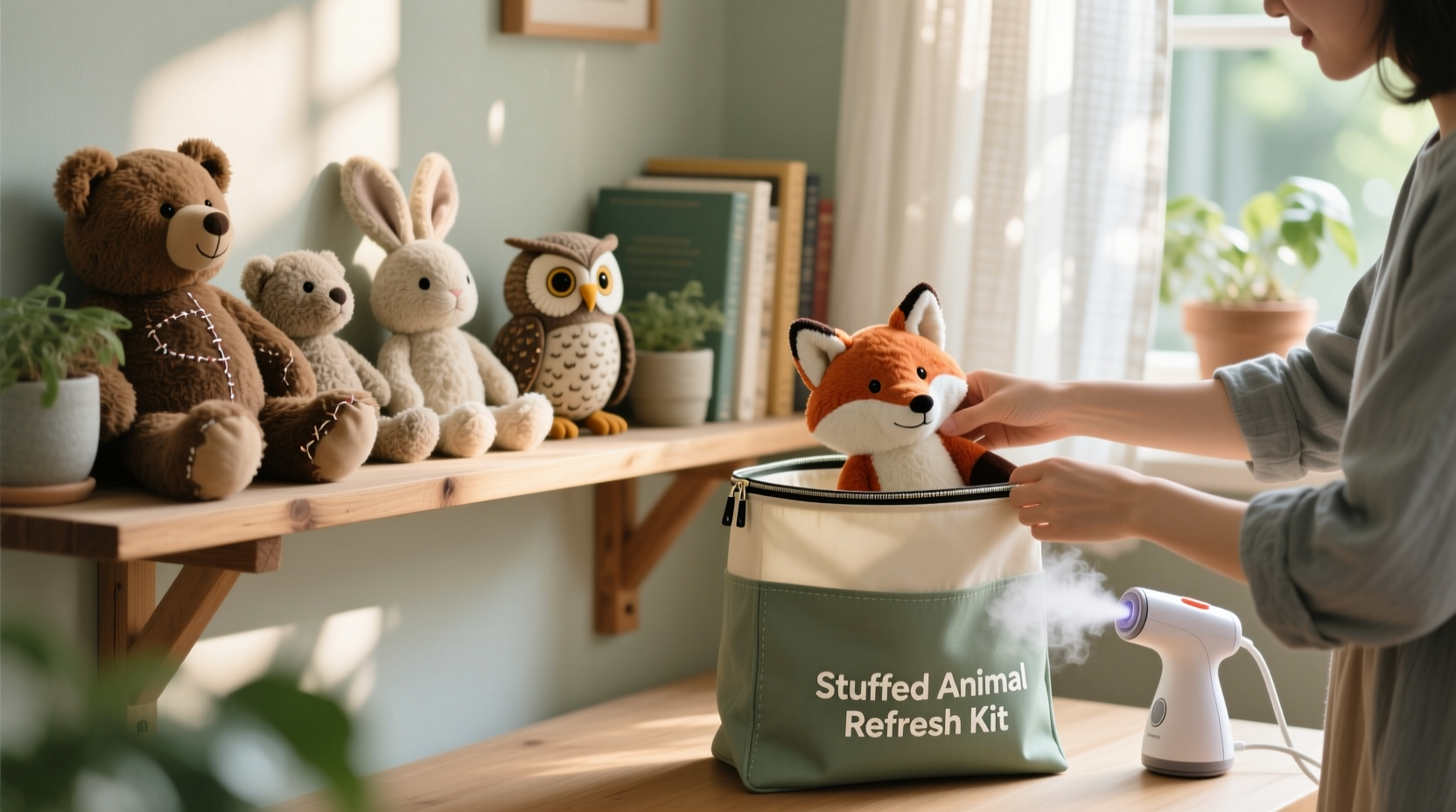 how to refresh stuffed animals safely