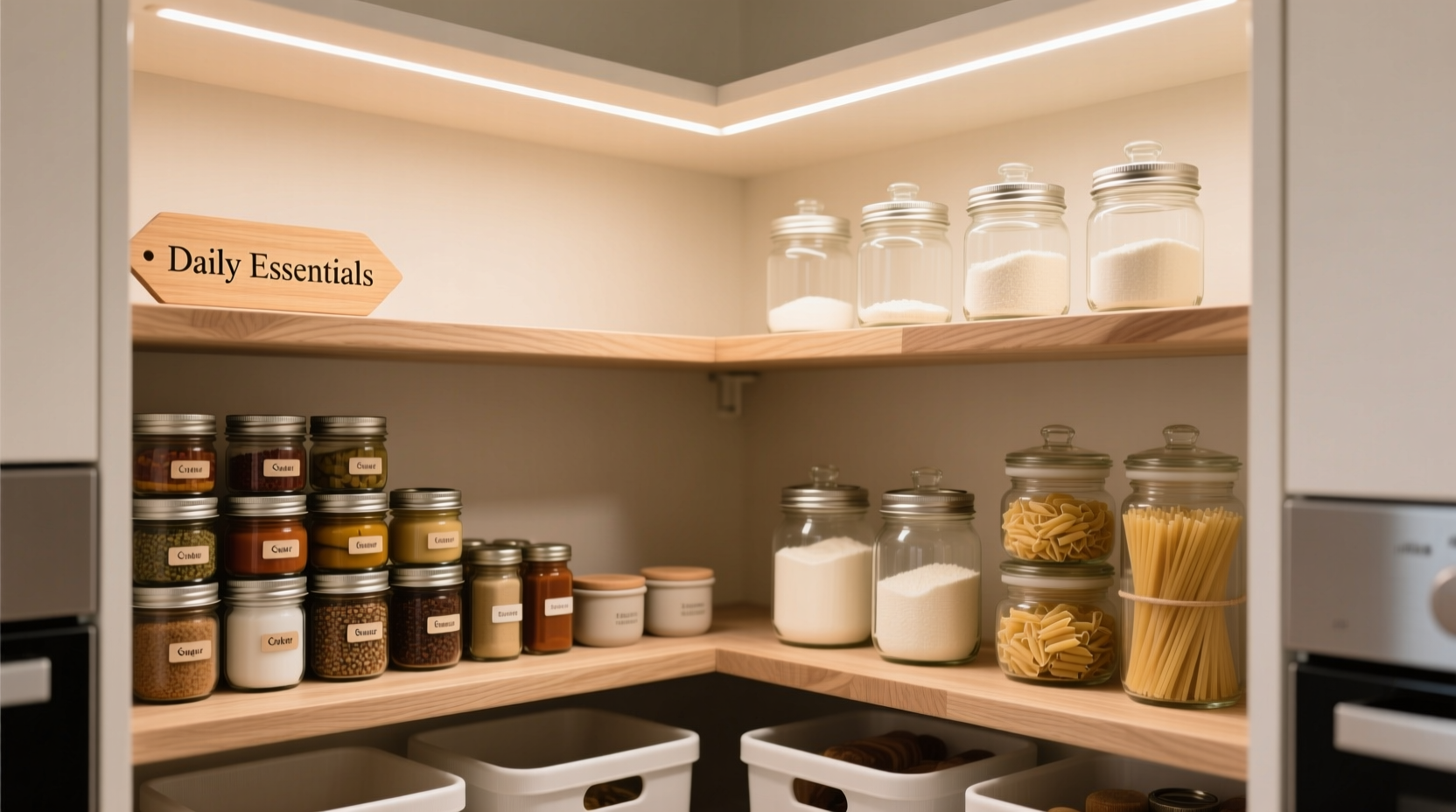 how to organize a tiny pantry without buying ten bins and labels