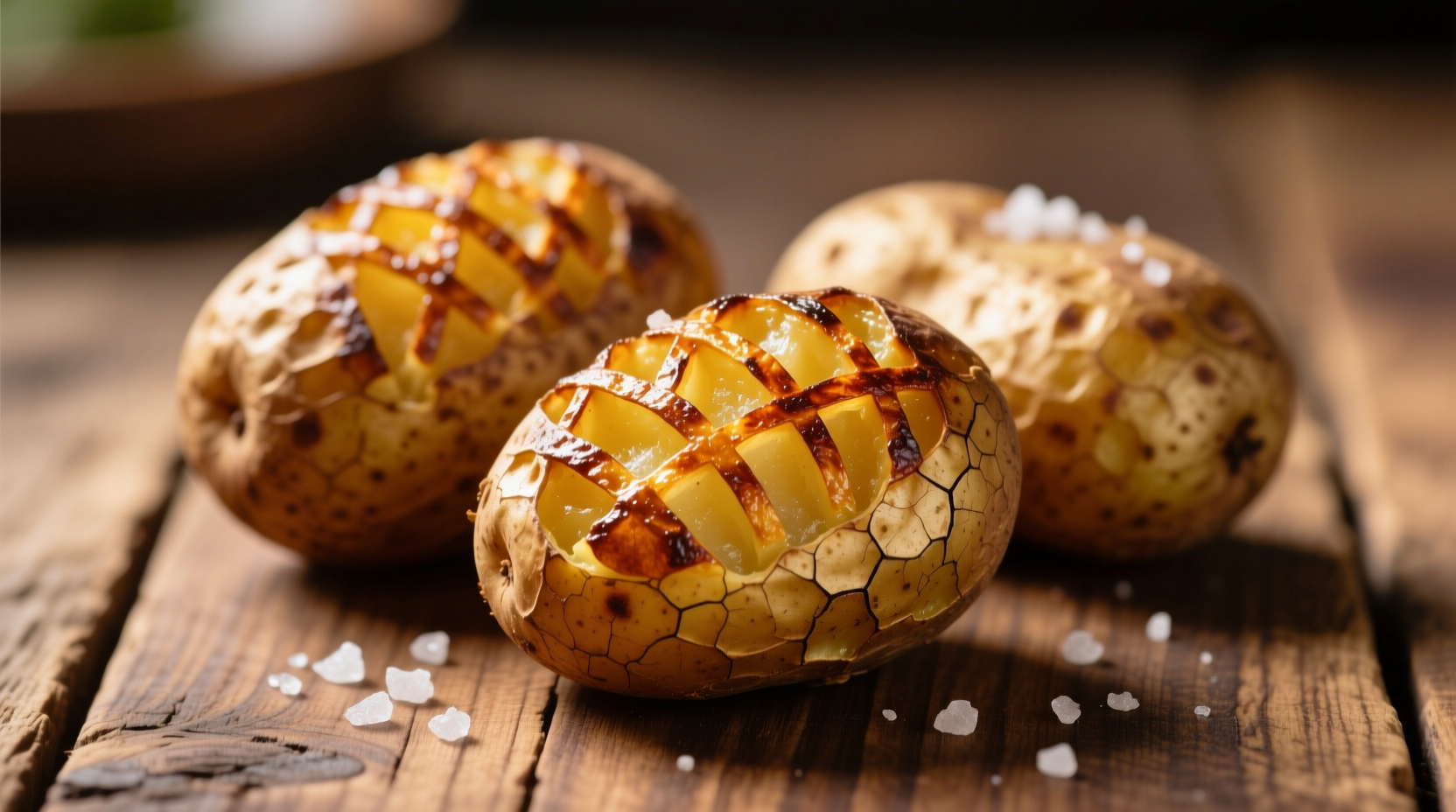 Perfectly roasted potatoes with crispy golden exterior