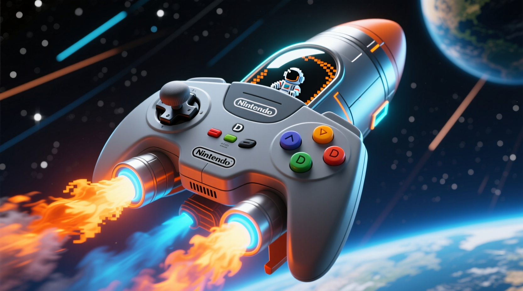 turn an old nintendo 64 controller into a rocket launch