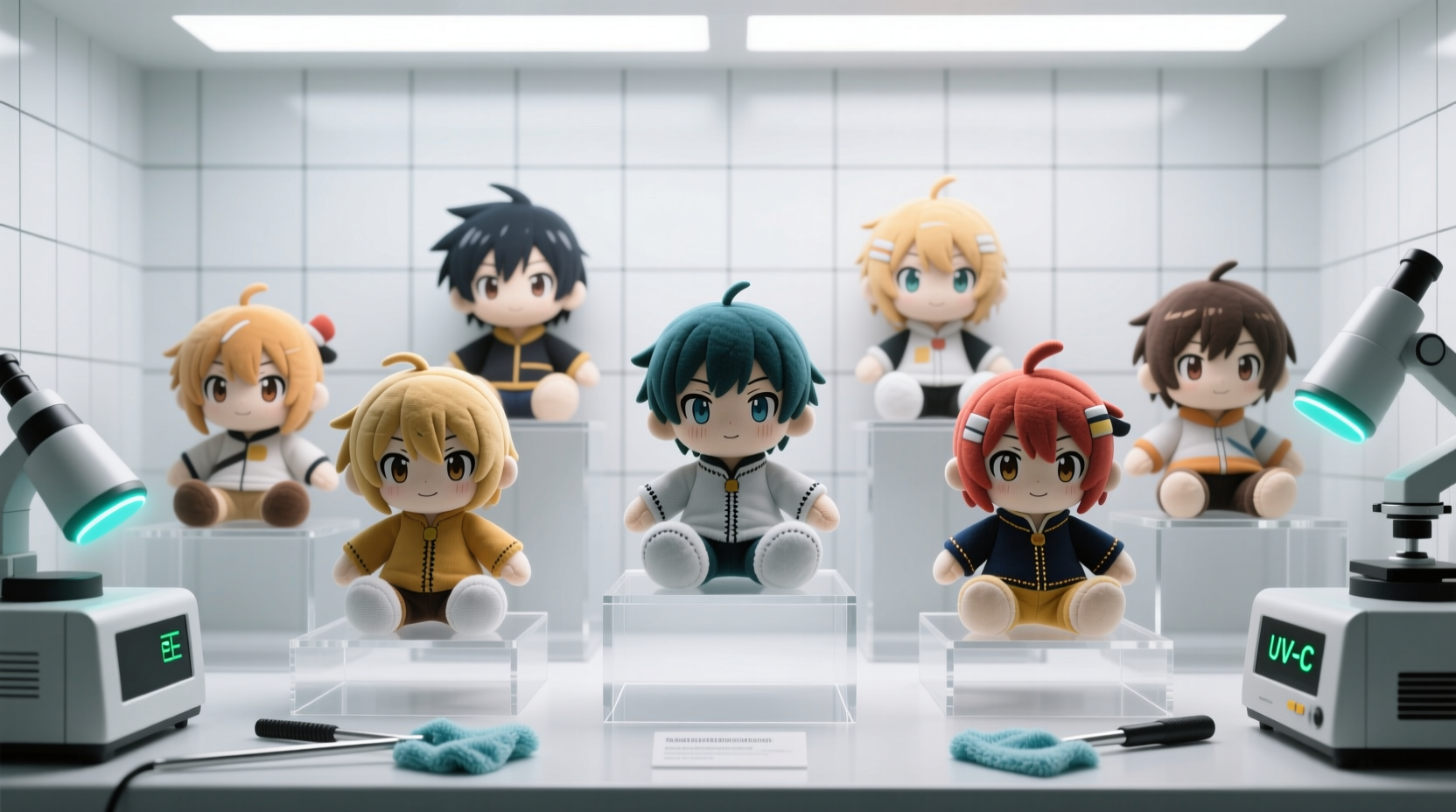 how to sanitize plush anime figures safely