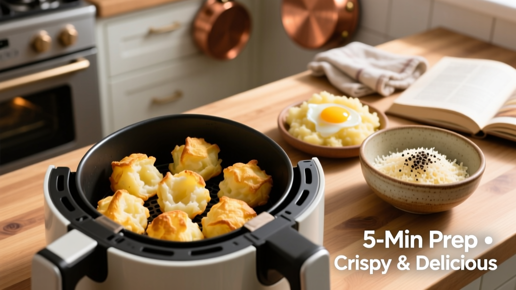 Crispy Mashed Potato Puffs in Air Fryer (5-Min Prep!)