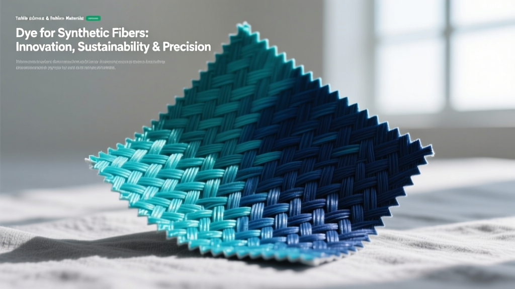 Dye for Synthetic Fibers: Innovation, Sustainability & Precision