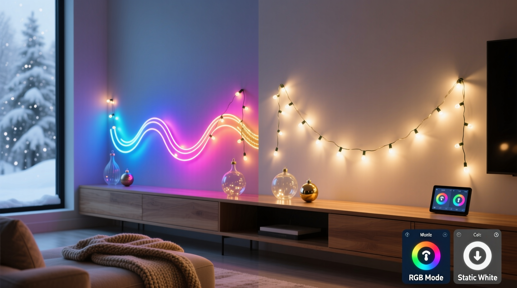 Rgb Vs Static Color Smart Christmas Lights Which Offers More Versatility