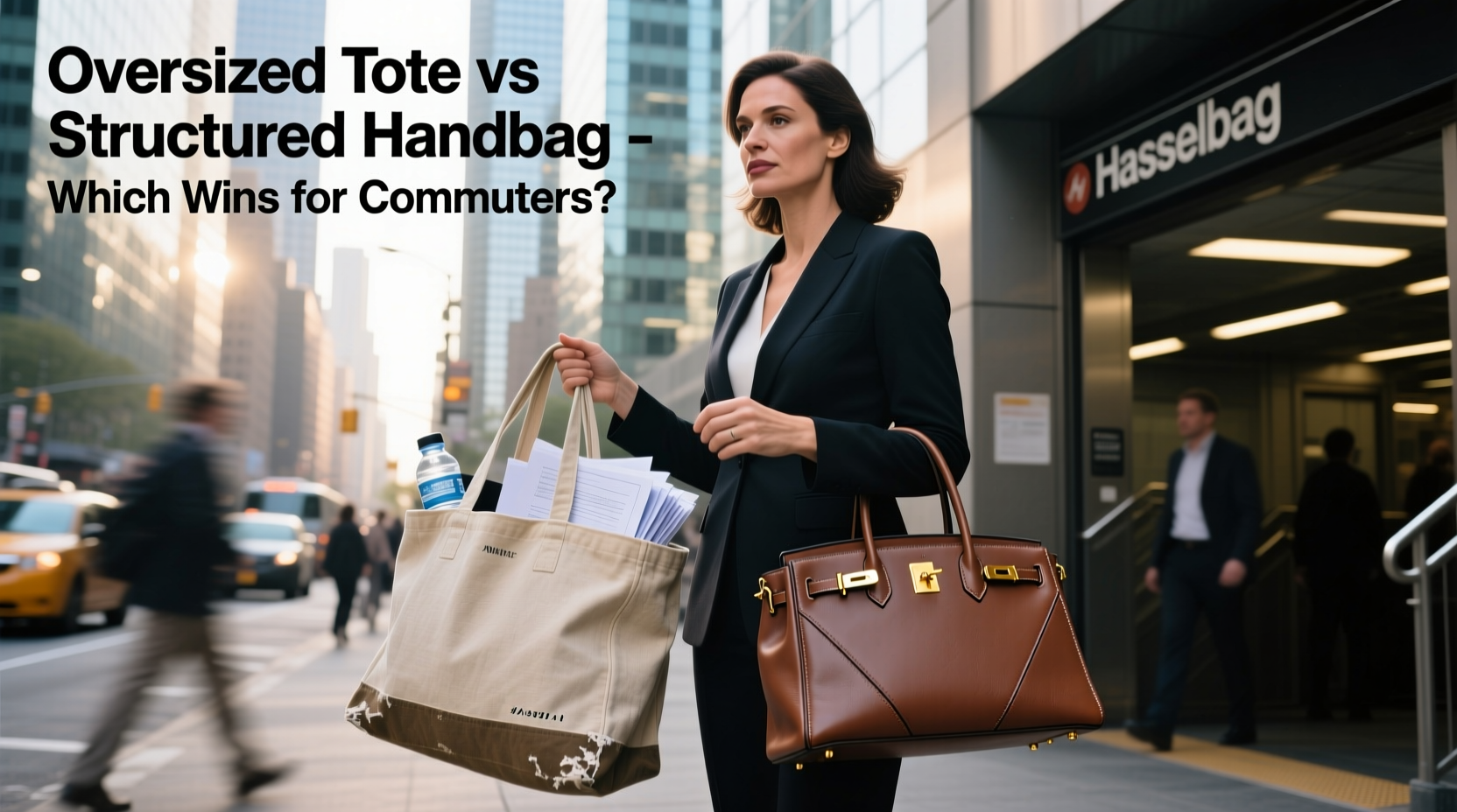 oversized tote vs structured handbag which is better for commuting professionals