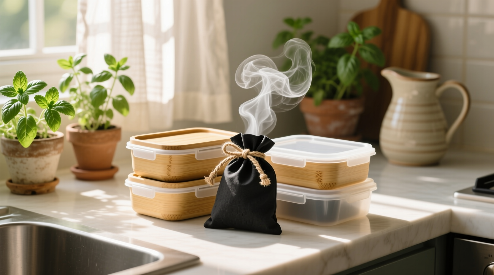 eco friendly cleaning deodorize lunch containers