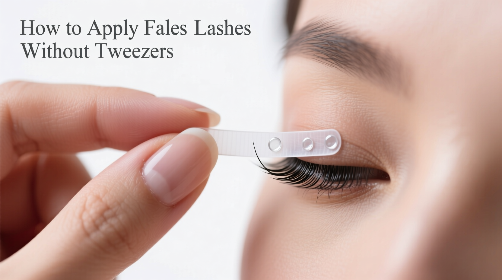 how to apply false lashes without tweezers using only fingers
