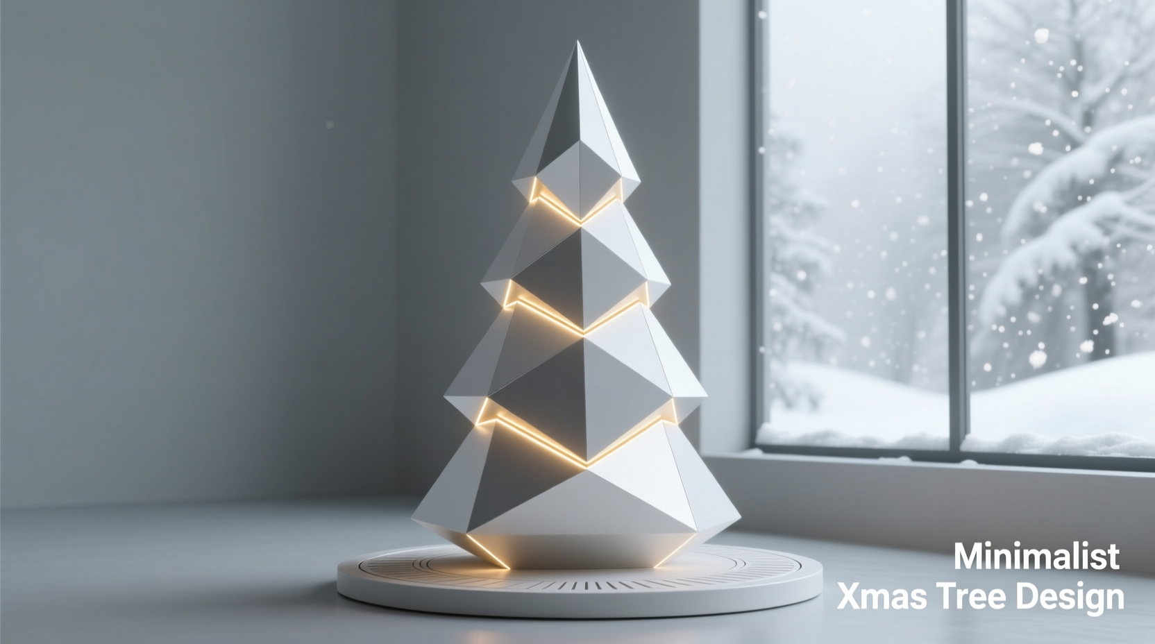 how to build a minimalist christmas tree using geometric shapes and led strips