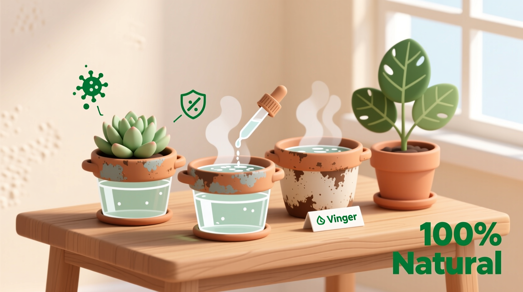vinegar pot disinfection safe plant care life tips