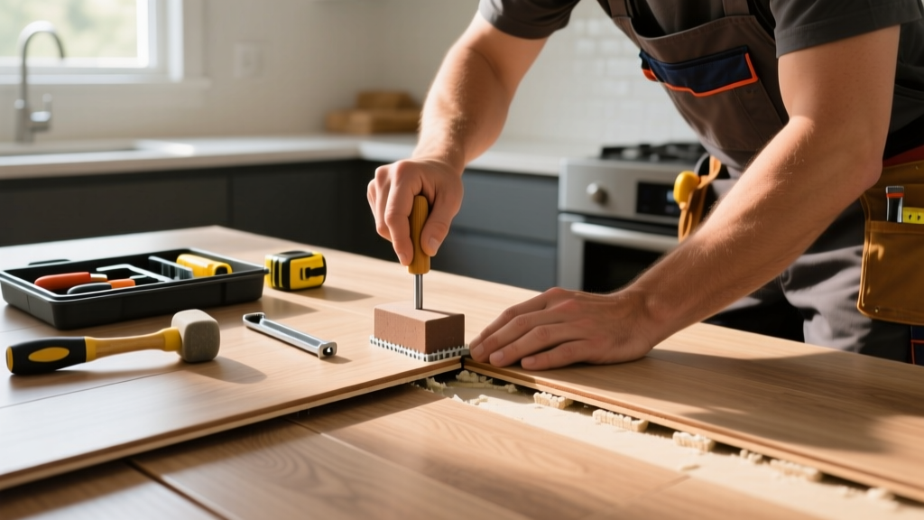 Fix Laminate Floor Gapping in the Kitchen
