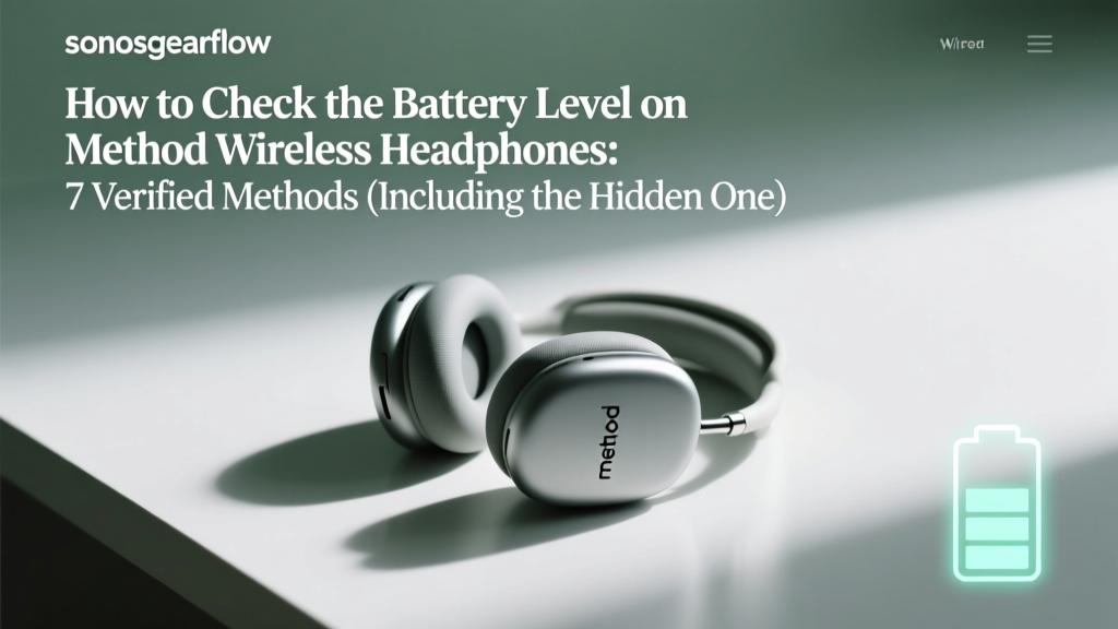 Method Wireless Headphones Battery Check Guide