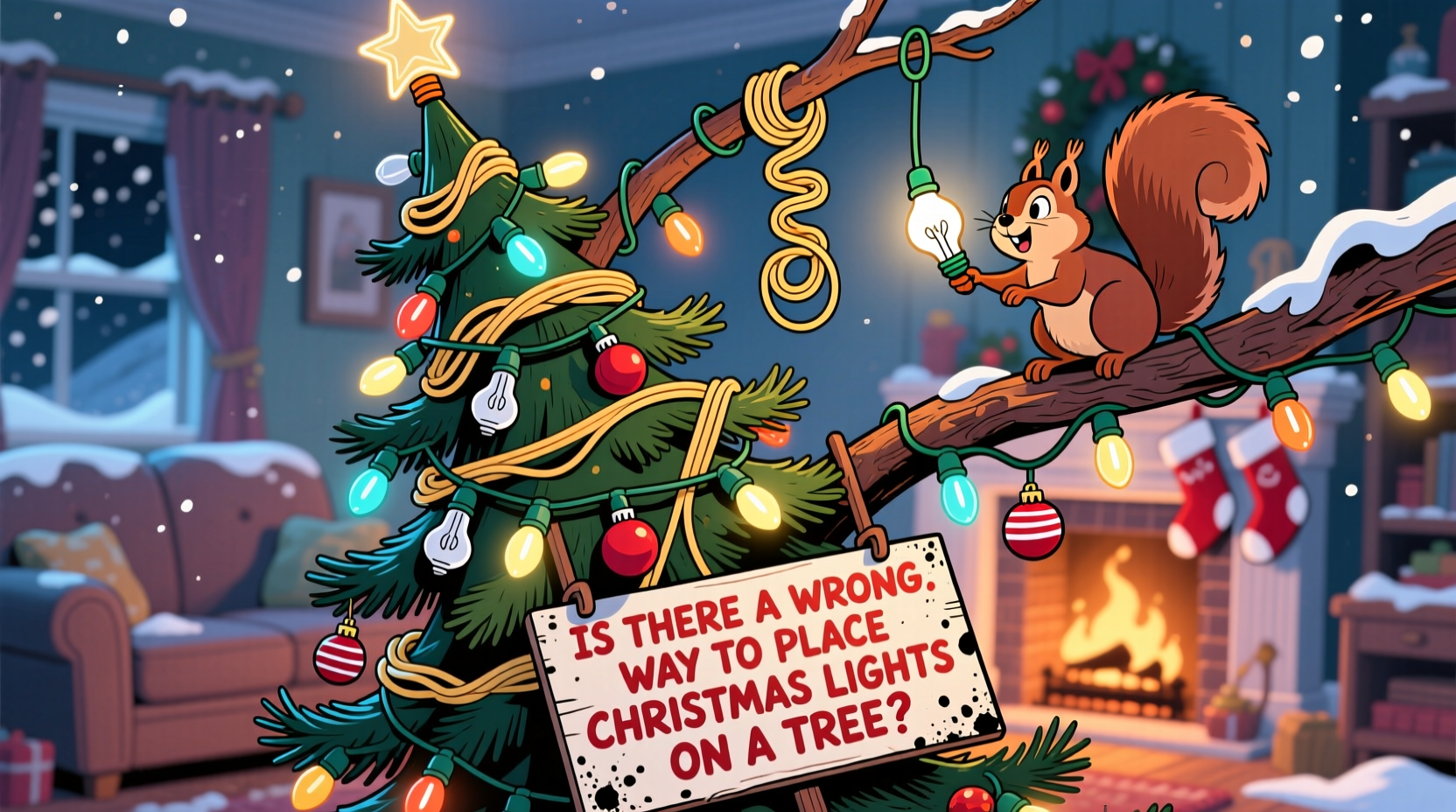 is there a wrong way to place christmas lights on a tree design sins