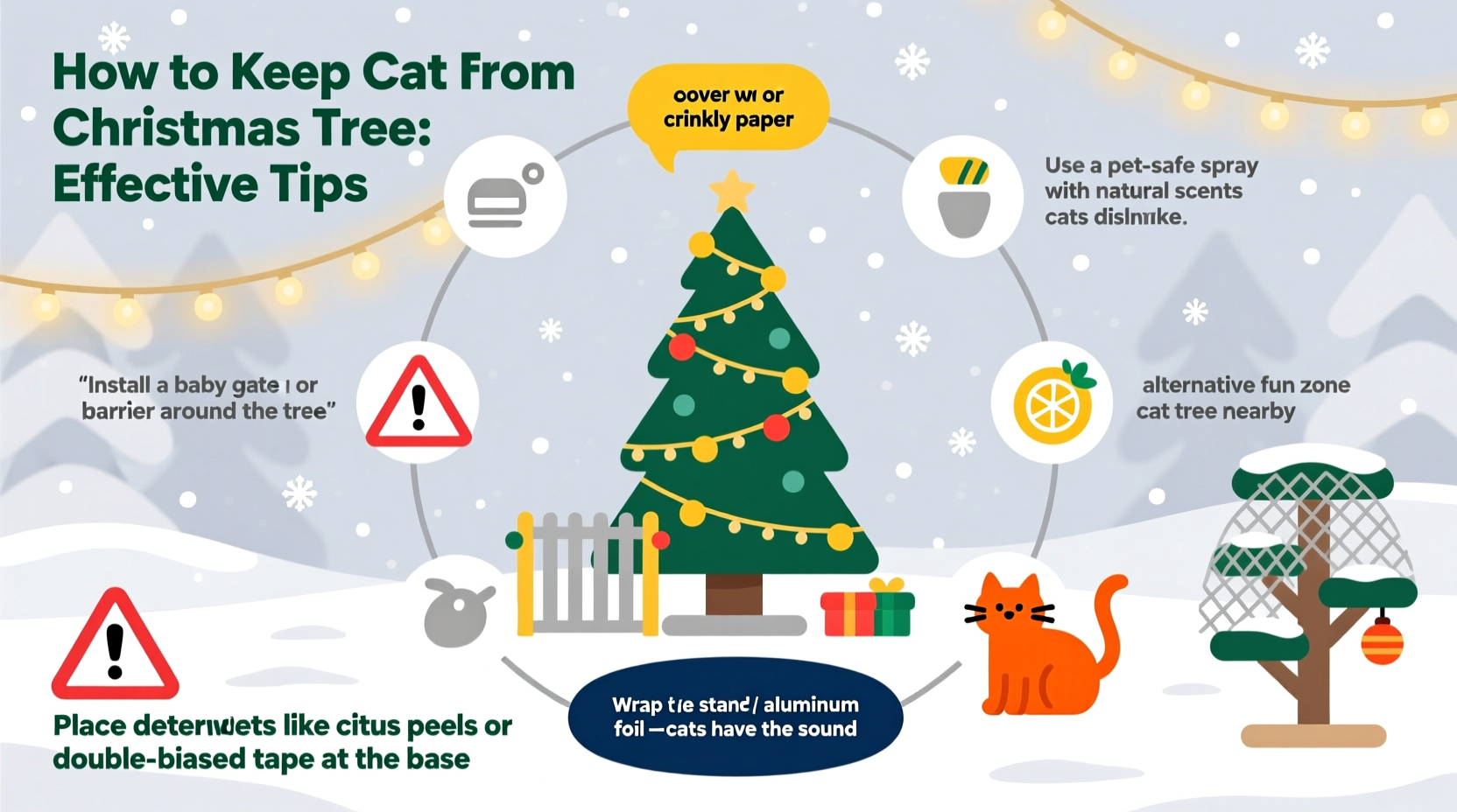 how to keep cat from christmas tree