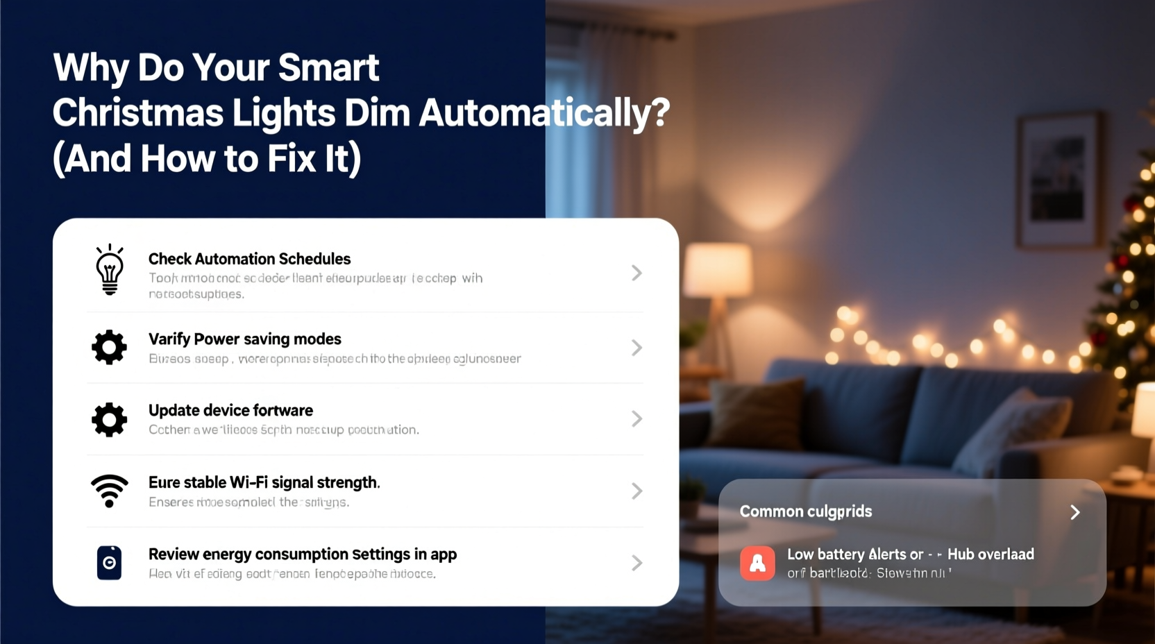 why does my smart home dim christmas lights automatically and how to stop it