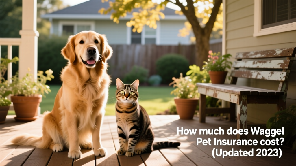 A friendly dog and cat sitting side by side, looking healthy and relaxed