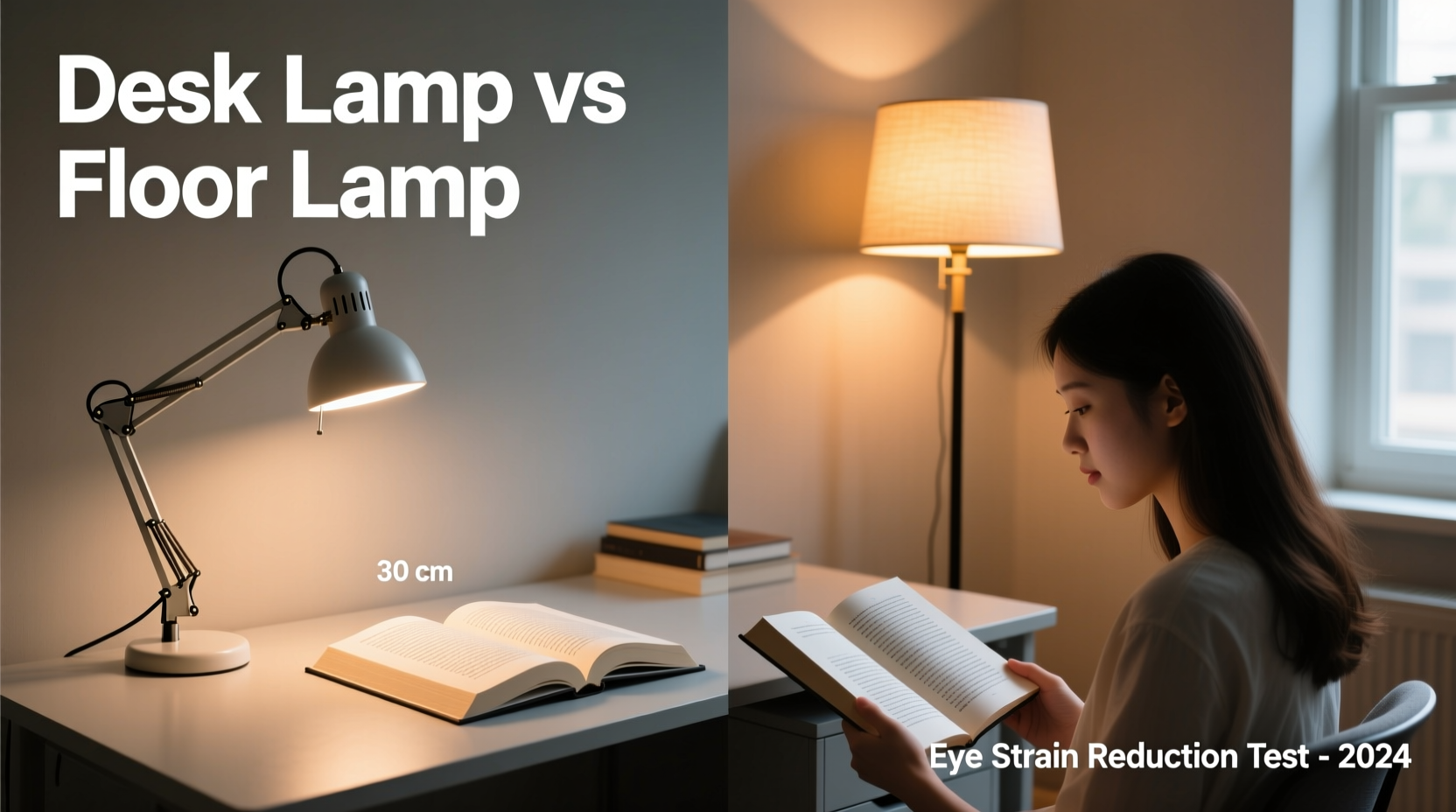 Image showcasing Desk Lamp Vs Floor Lamp Which Reduces Eye Strain Better For Reading
