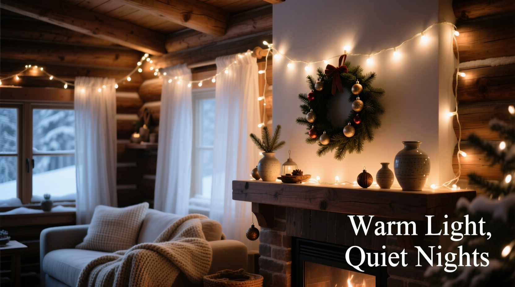 how to create a calming christmas lighting scheme using only warm whites