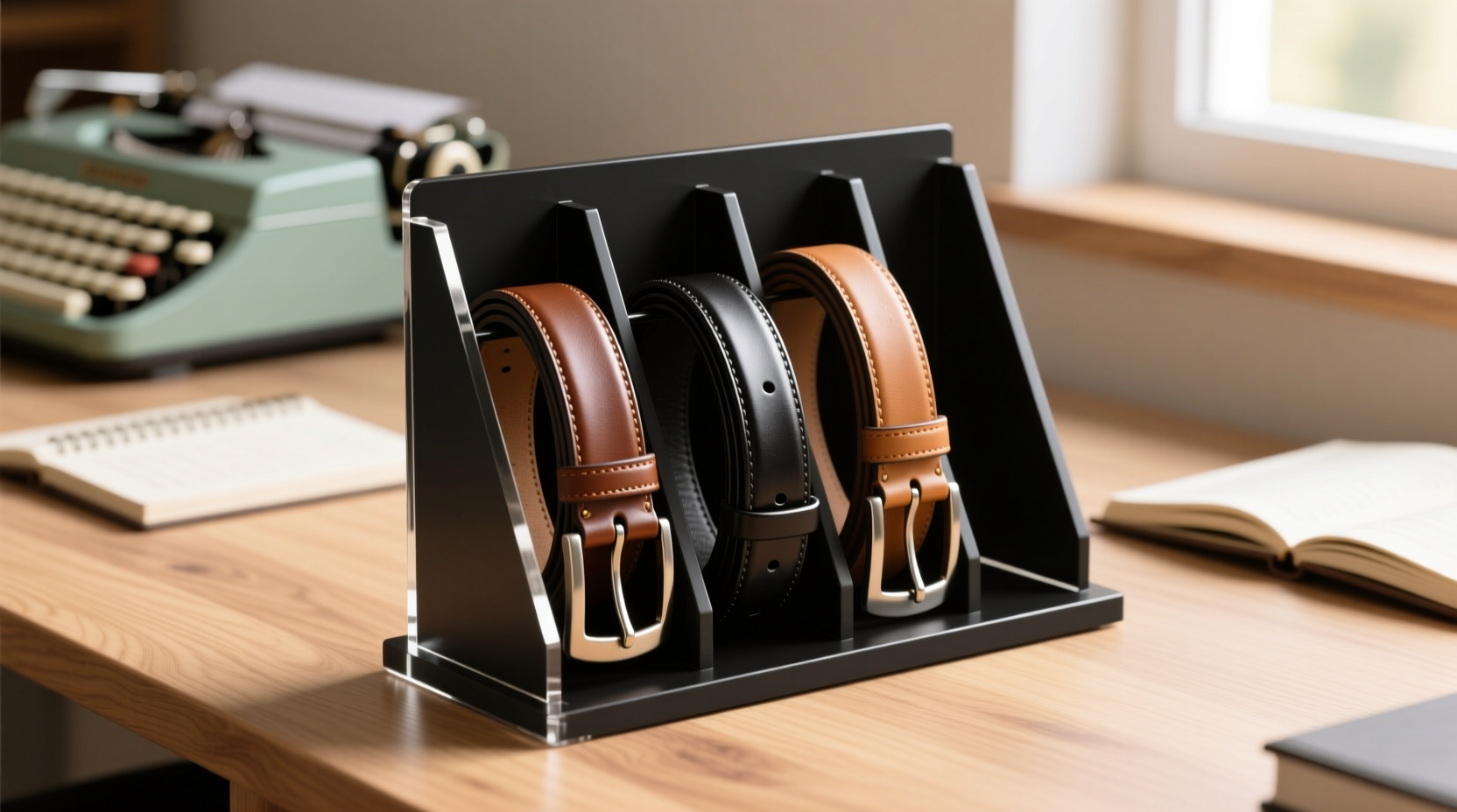 belt rack vs hanging loop stop leather creasing