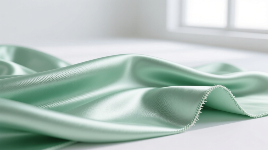 Light Green Satin Fabric: Luxe, Luminous & Loaded with Nuance