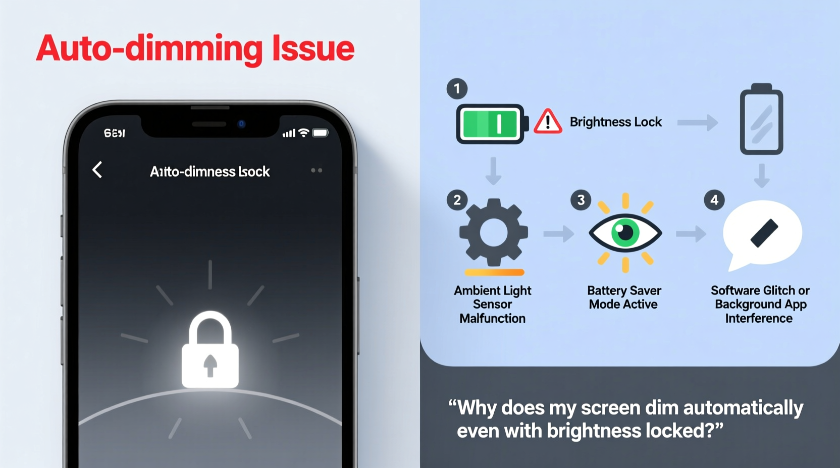 why does my screen dim automatically even with brightness locked