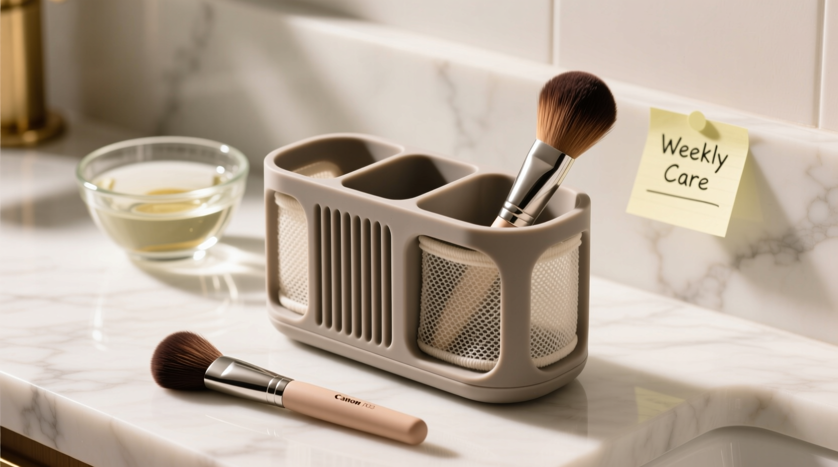 how to clean makeup brush holders without mold