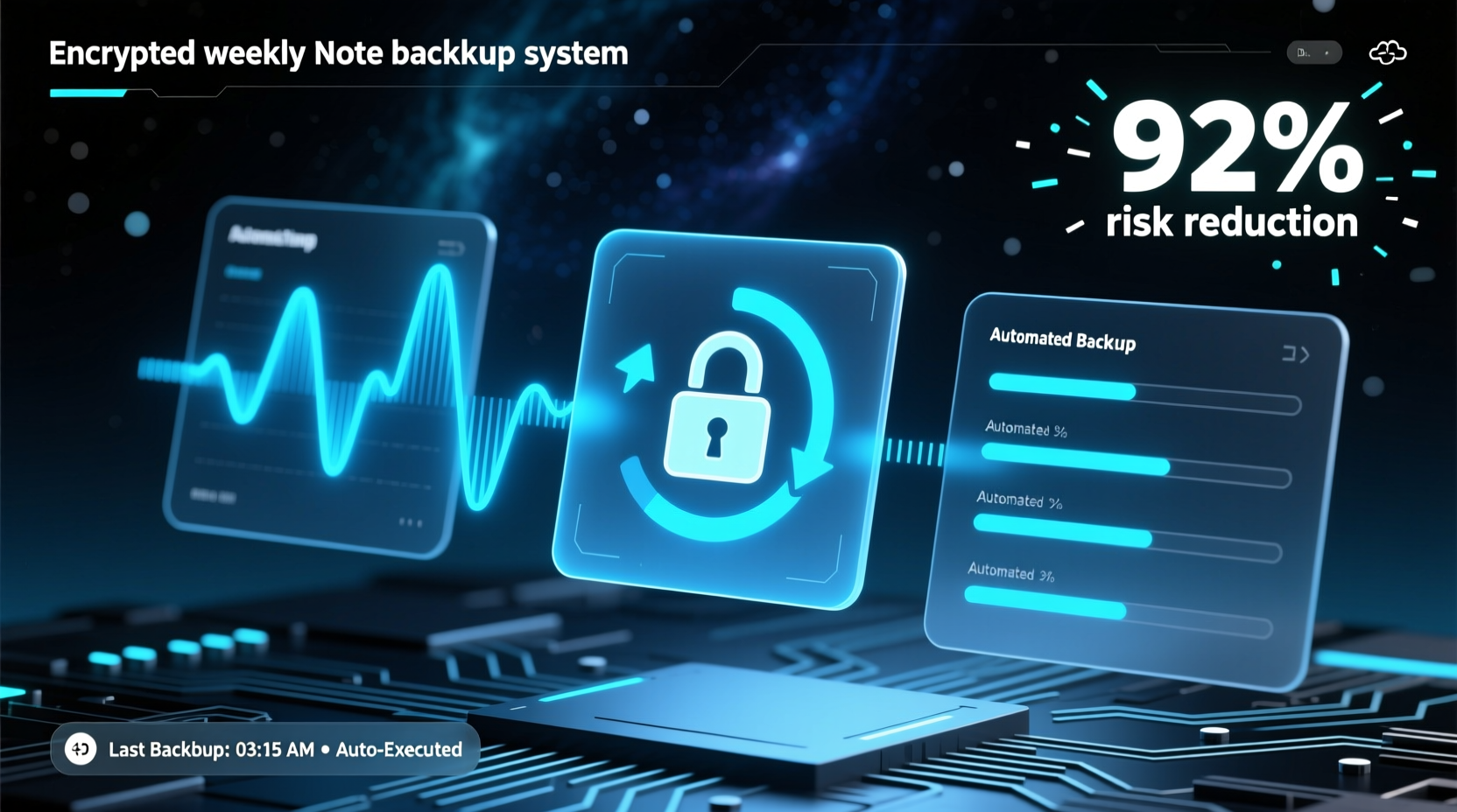 Automatic Encrypted Weekly Notes Backup