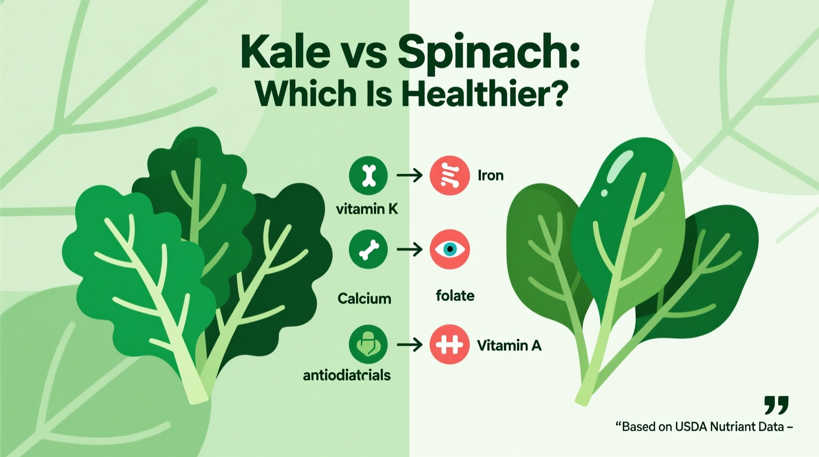 kale compared to spinach which is healthier