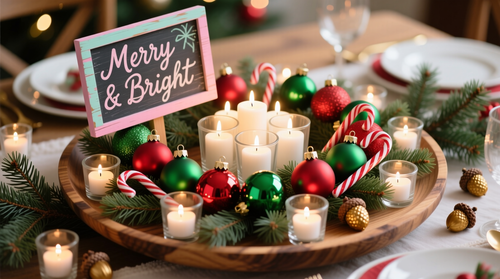 how to make a christmas centerpiece using only dollar store items