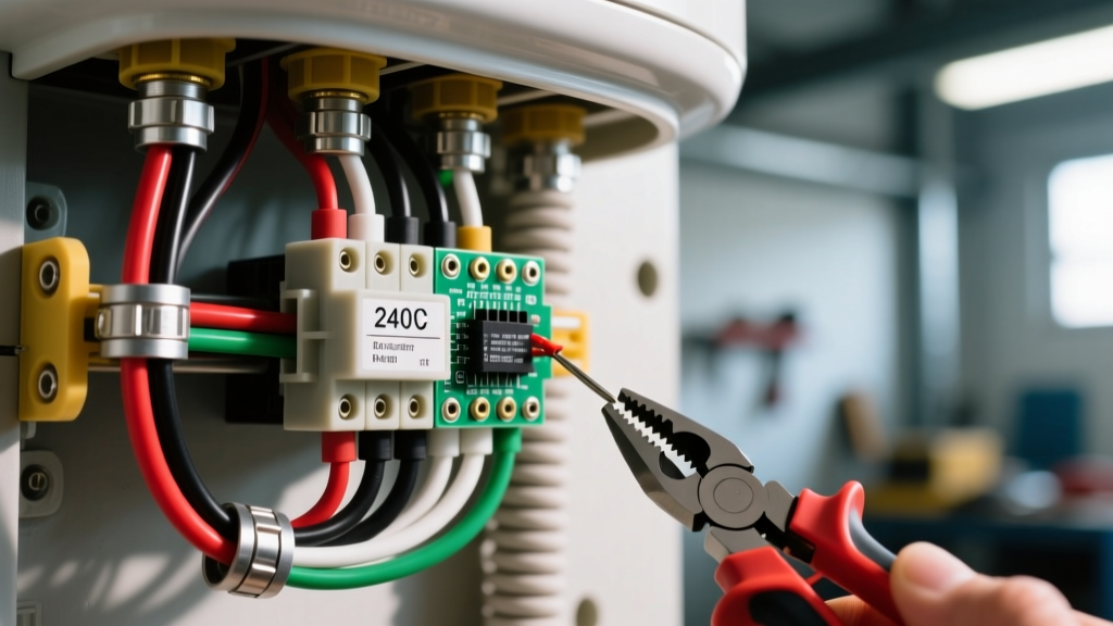 Standard 240V Electric Hot Water Heater Wiring Diagram and Terminal Guide