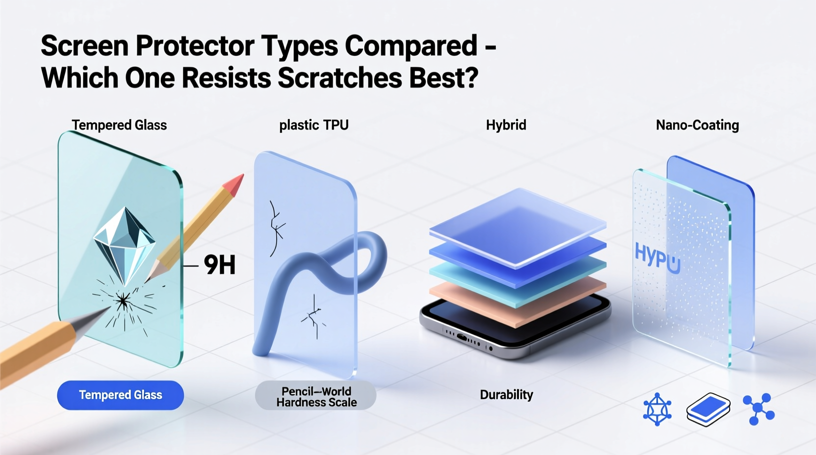 screen protector types compared which one resists scratches best