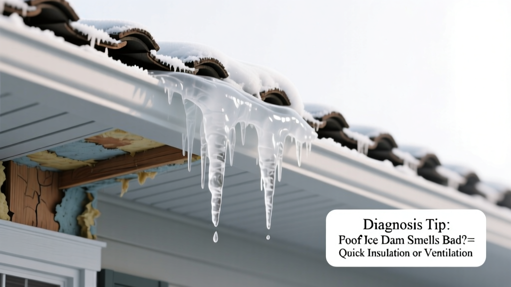Roof Ice Dam Smells Bad: Quick Diagnosis Guide