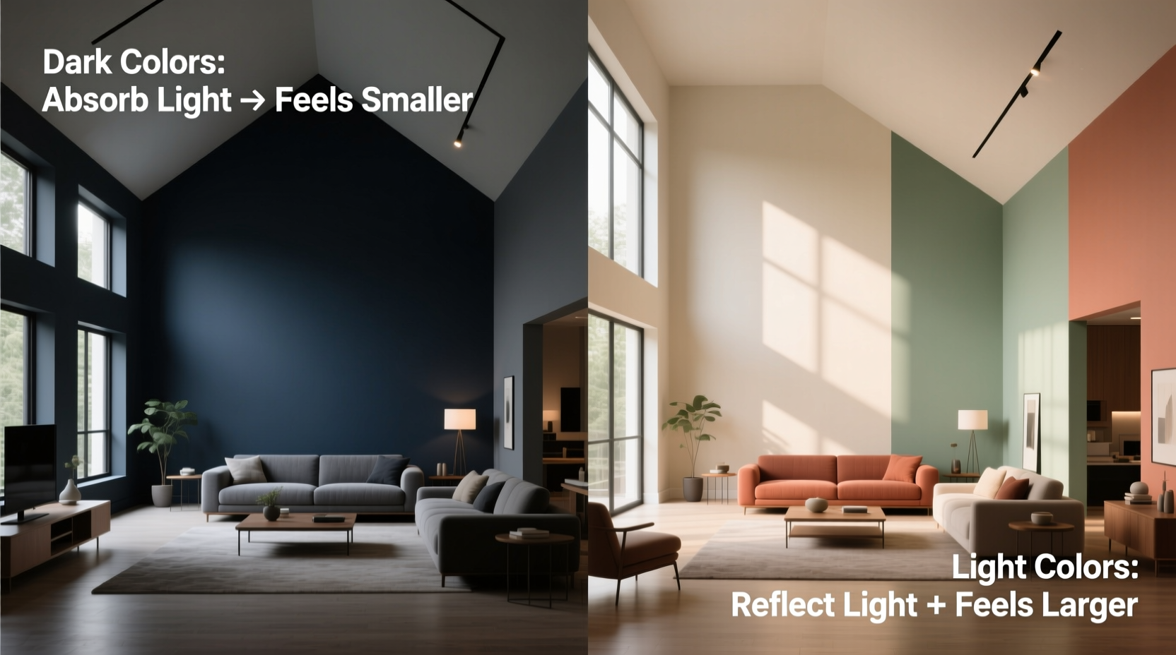 why do certain colors make rooms feel smaller and how to avoid it