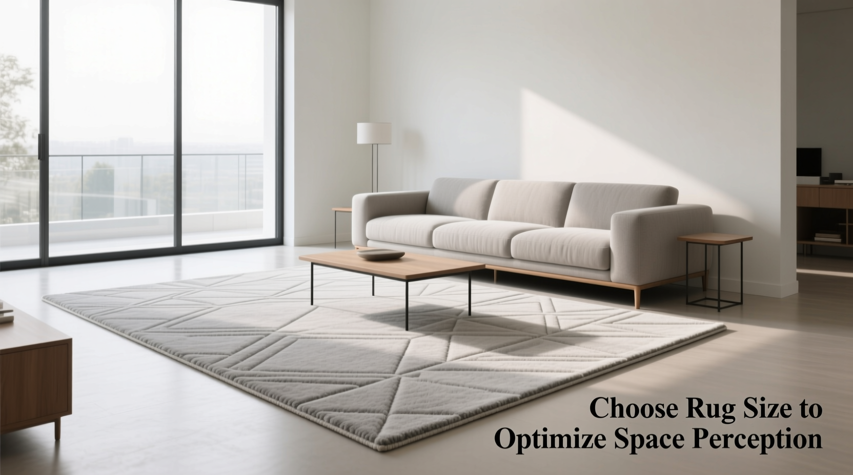 how to choose the perfect rug size for a small living room to make it look bigger