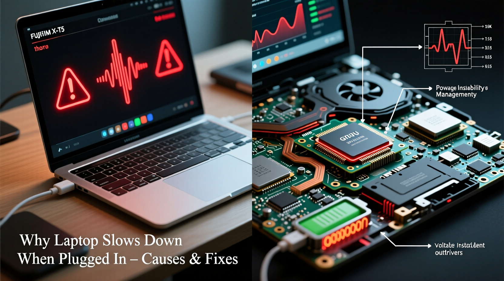 why does my laptop slow down when plugged in causes and fixes