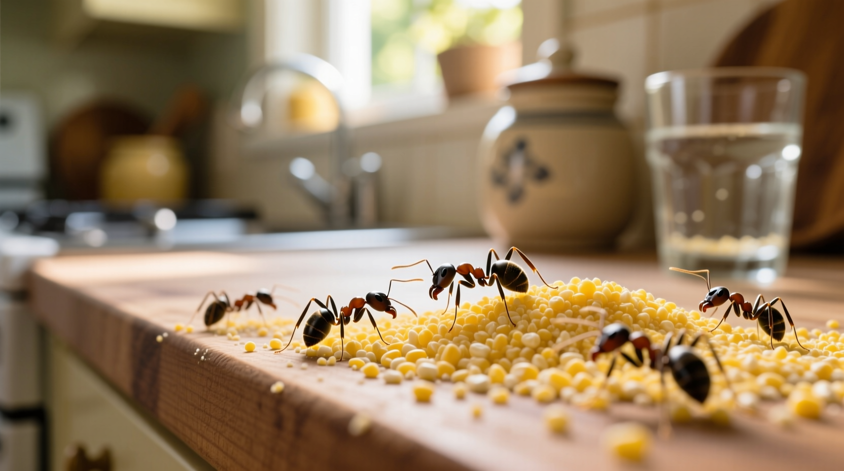 kill ants safely with cornmeal