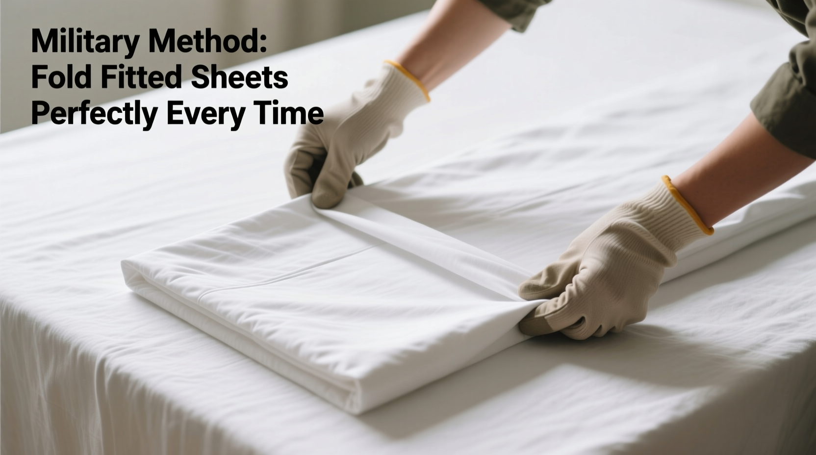 best way to fold fitted sheets without frustration using the military method