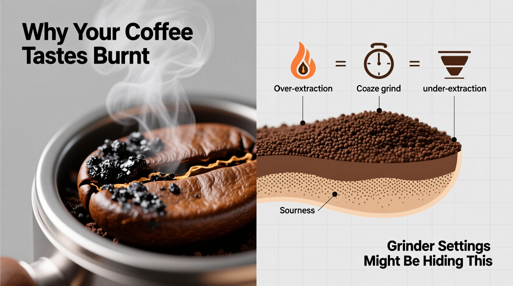 why does my coffee taste burnt and what your grinder settings might be hiding