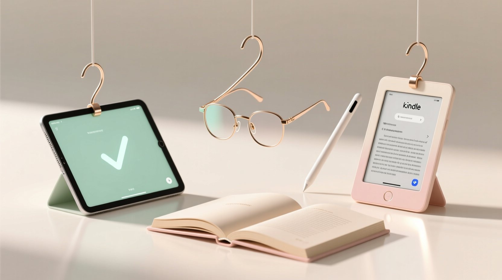 glasses hangers ipad gestures and kindle translation