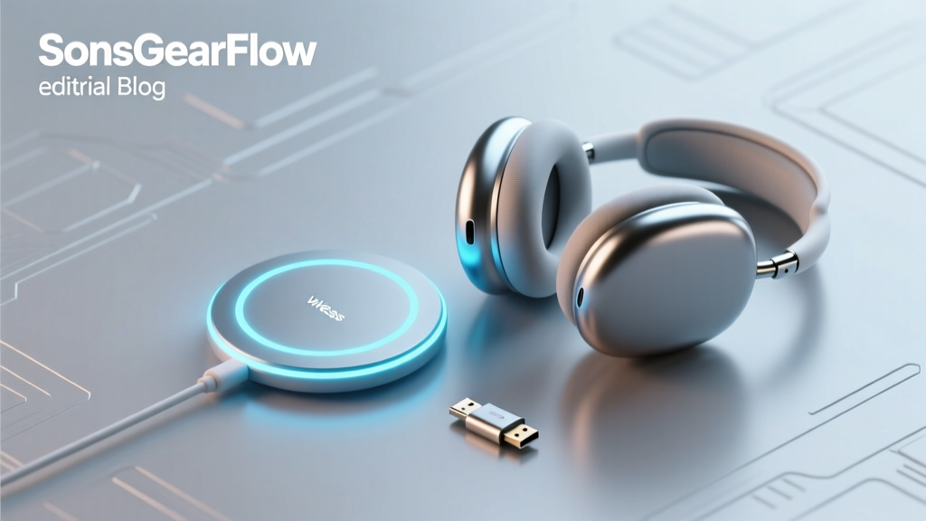 Wireless Charging & Bluetooth Headphones with Dongle
