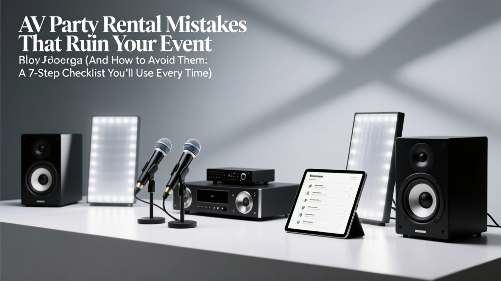 AV Party Rental Mistakes (2026) | 7-Step Fix