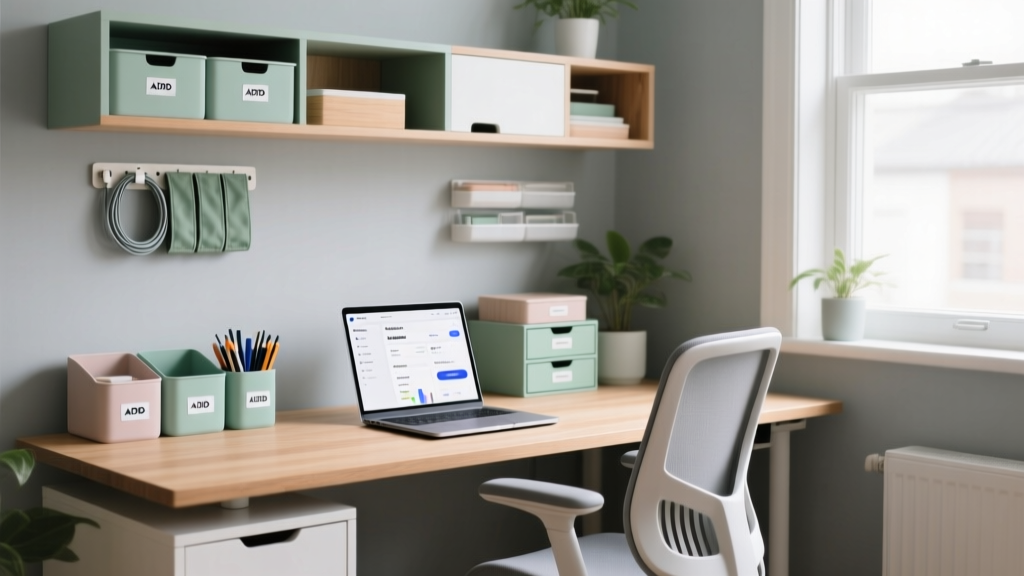 Organizing a Home Office Desk for ADHD Focus: Non-Distrac...