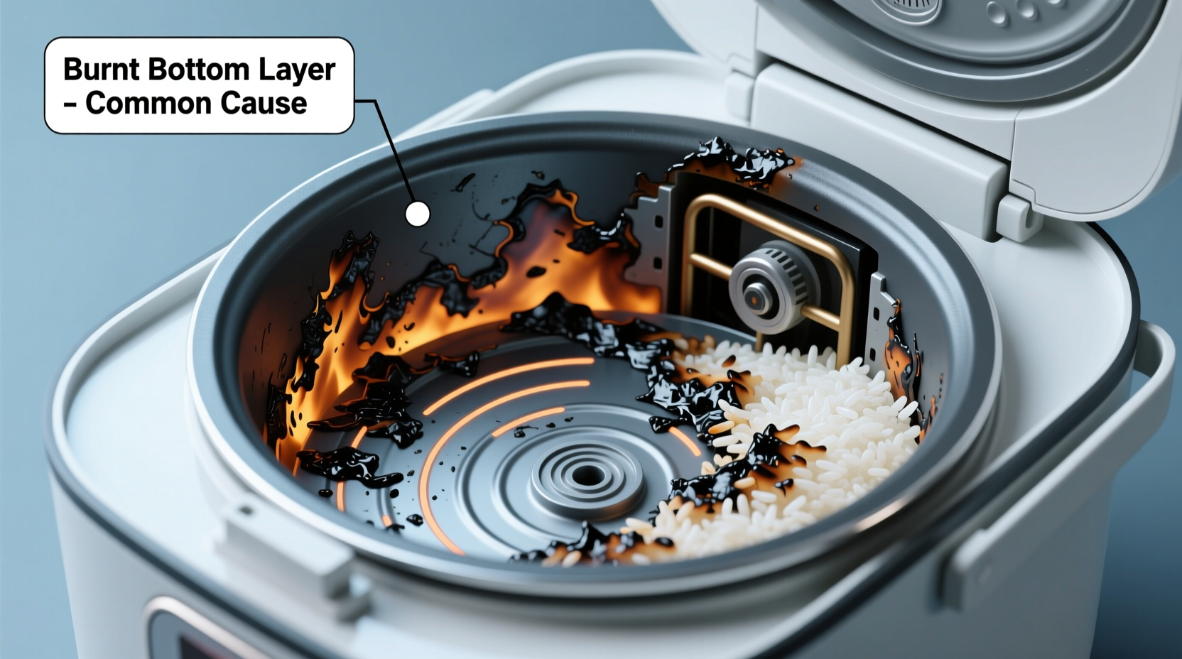why does my rice cooker keep burning the bottom layer fixes