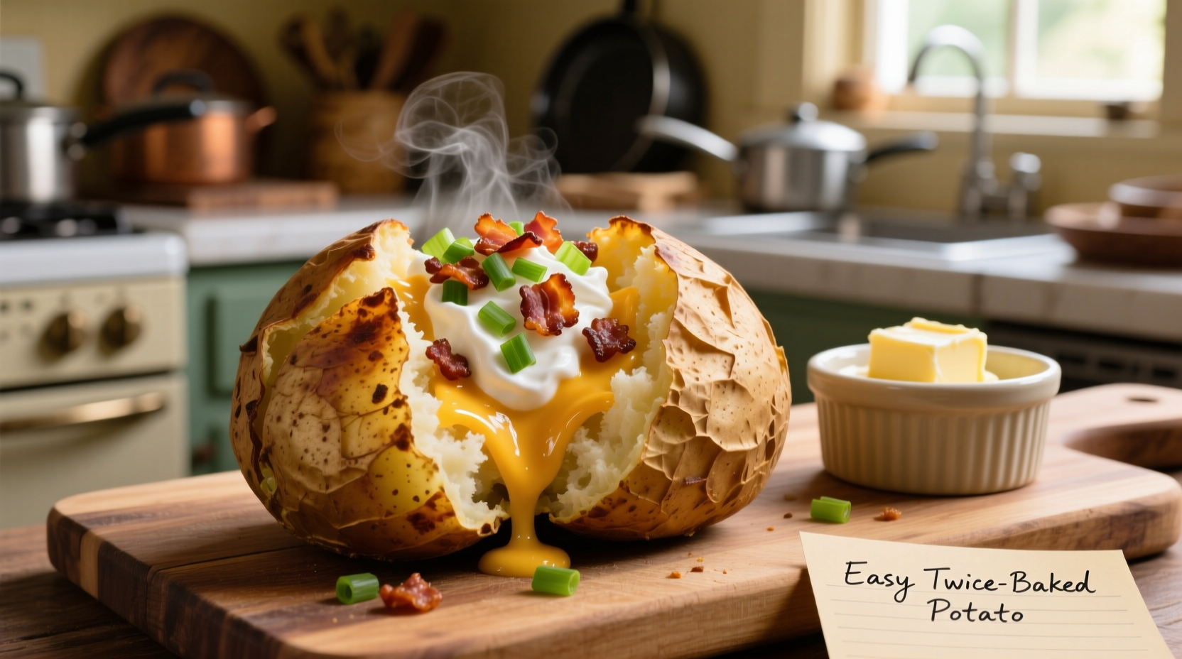 Easy Twice Baked Potato Recipe: Creamy, Cheesy Perfection