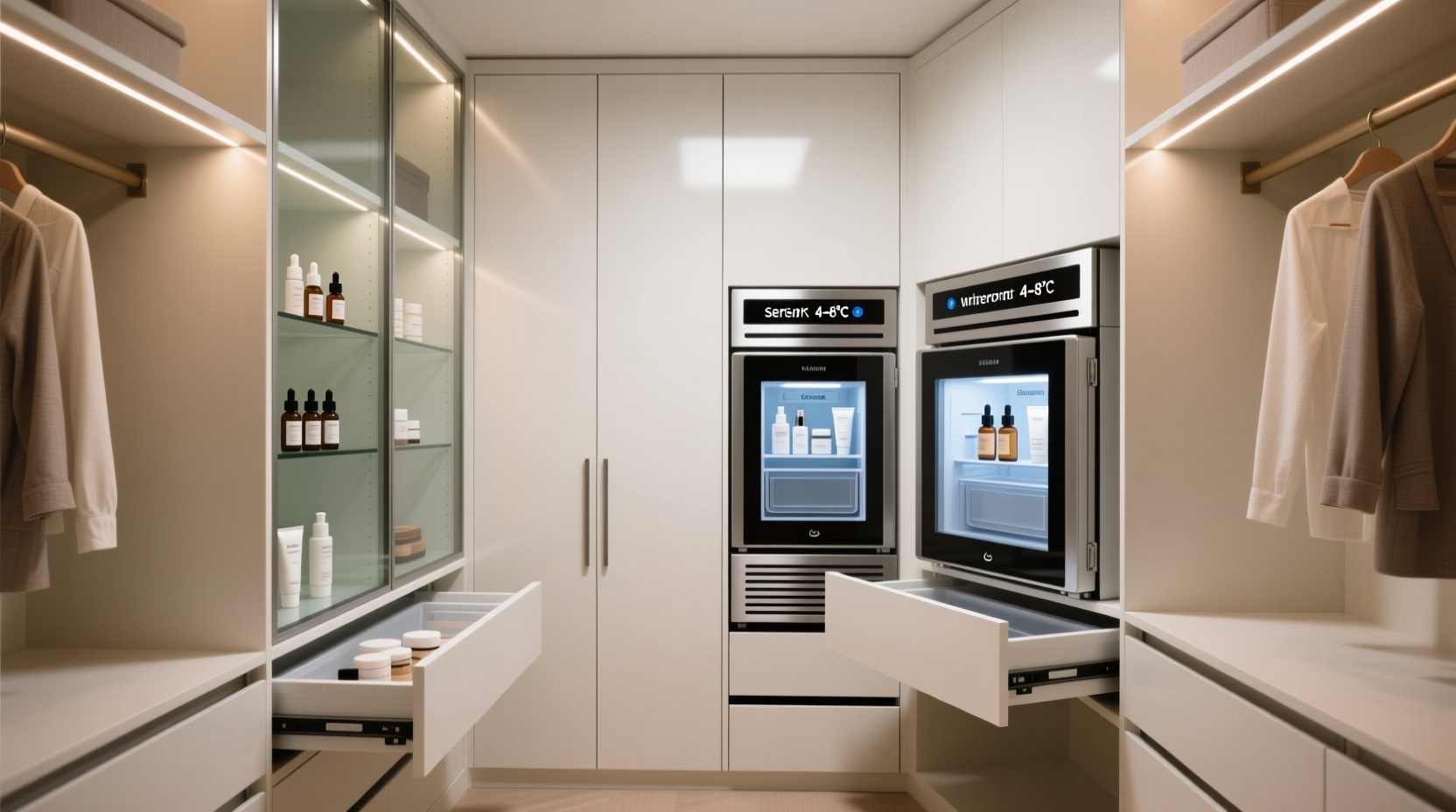 skincare fridge drawer integration tips