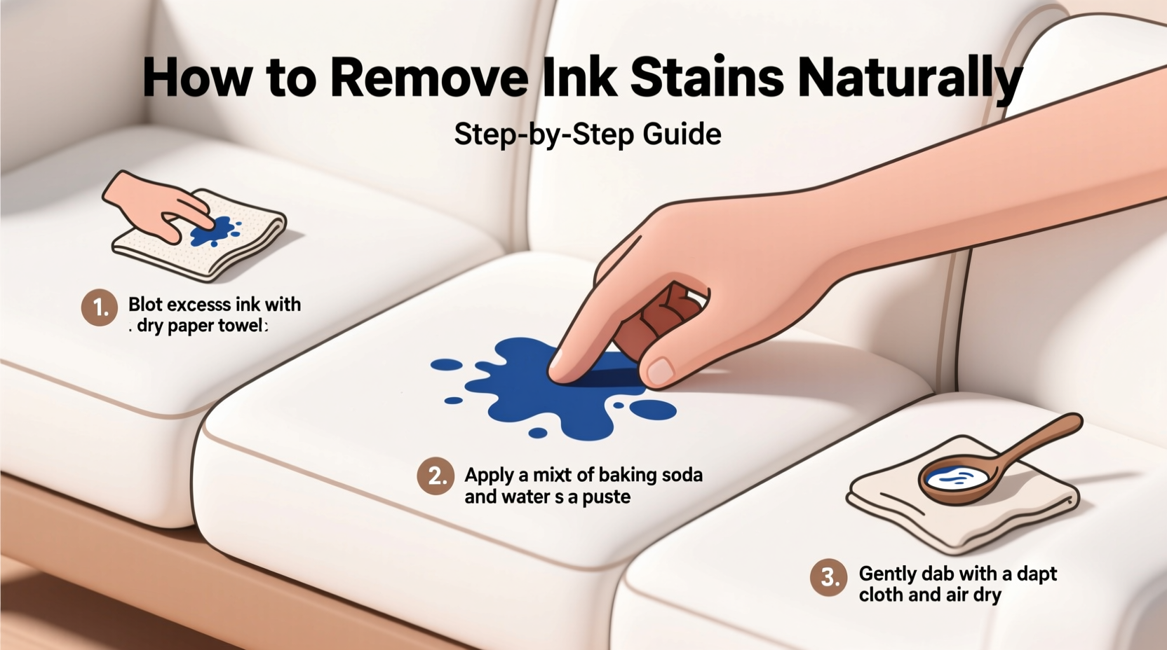 how to remove ink stains from fabric couches naturally