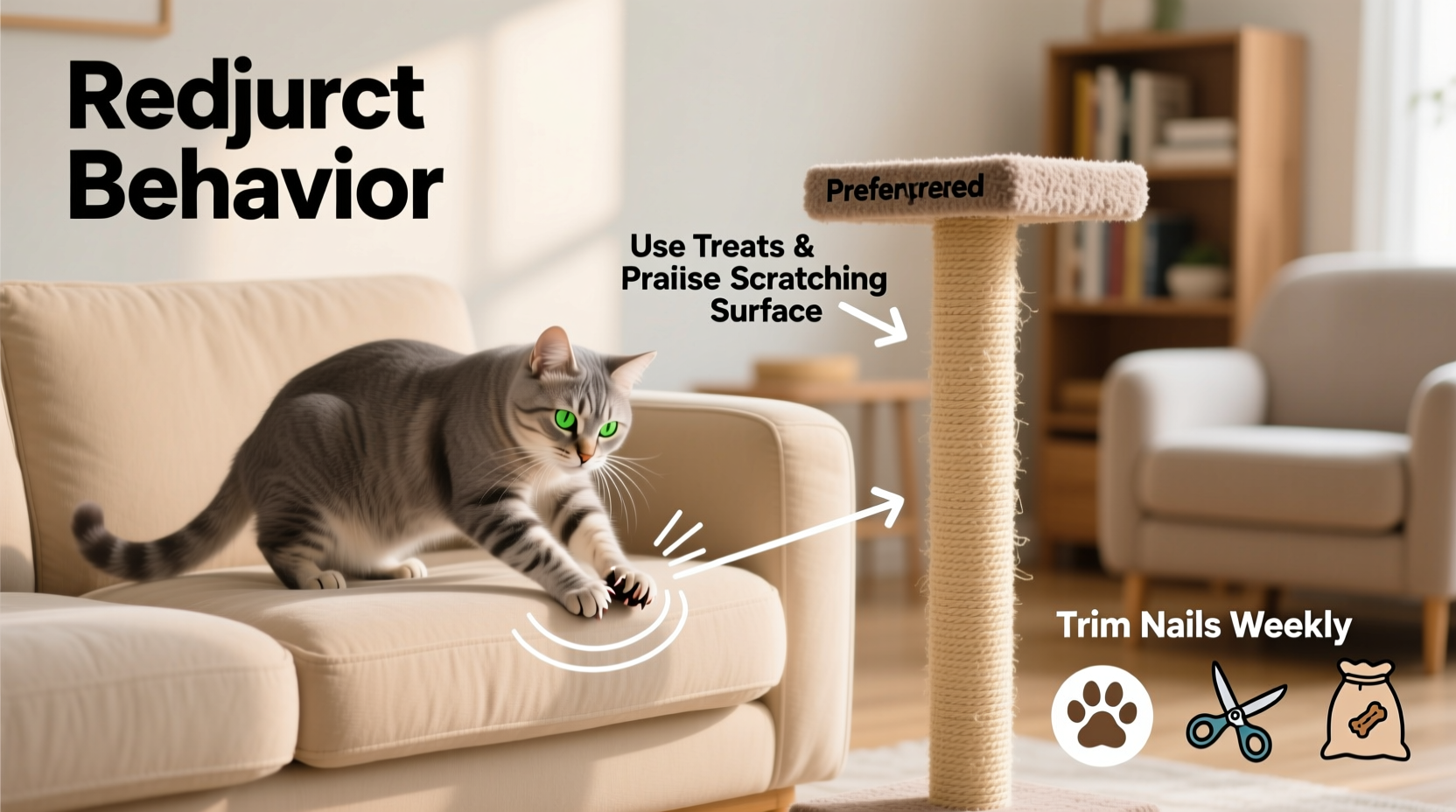 how to train a cat to stop scratching the couch